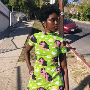 Nooworks Mock Neck Checkered Lady NWT size XS